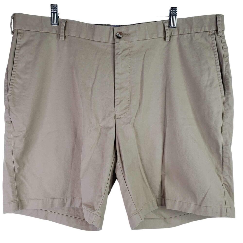 Peter Millar Shorts Golf Chino Flat Front Khaki Men’s Size 42 Tan Pockets
